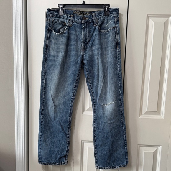 American Eagle Outfitters Other - American Eagle Outfitters Original Straight Fit Distressed Blue Jeans